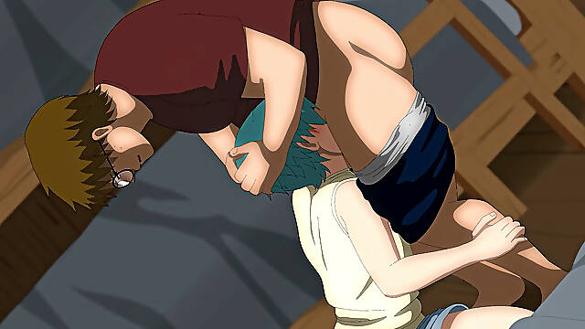Retreat Ep 04 - Twink Had to Give a Blowjob to the Chubby, Straight, Perverted Guy - Hentai Anime Yaoi