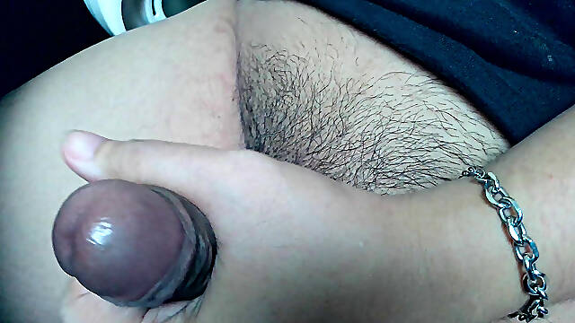 A close-up view of Chindos cock as he masturbates until he cums part 1