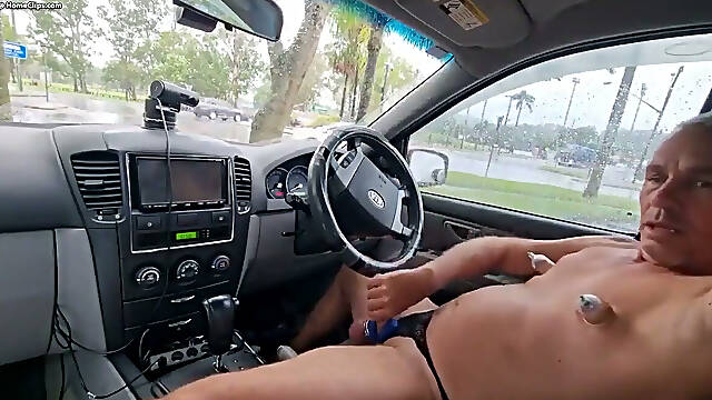 Naked in the Car
