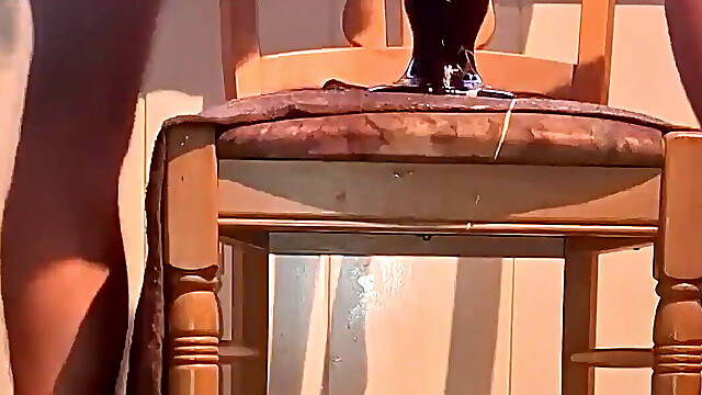 Twink Riding a Huge Black Dildo