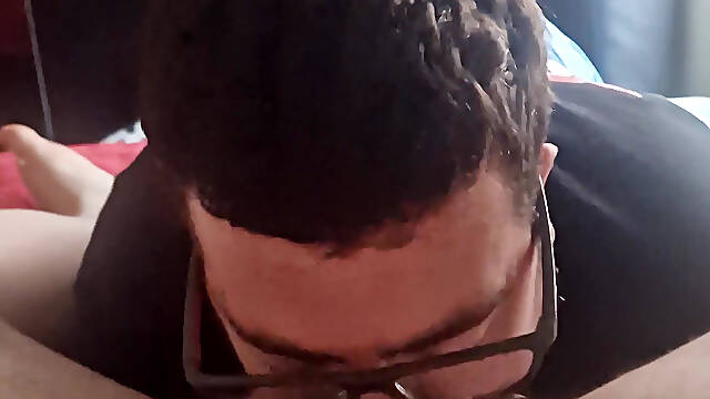 Sucking a Fat Stepdads Thick Cock.