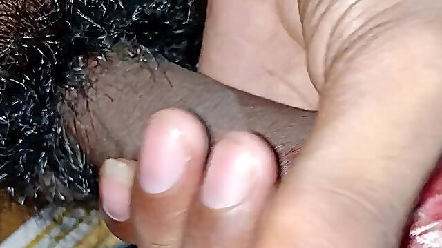 Applied lipstick in land
