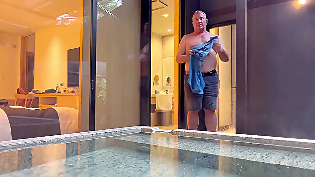 Stripping Down and Getting in the Hot Tub.