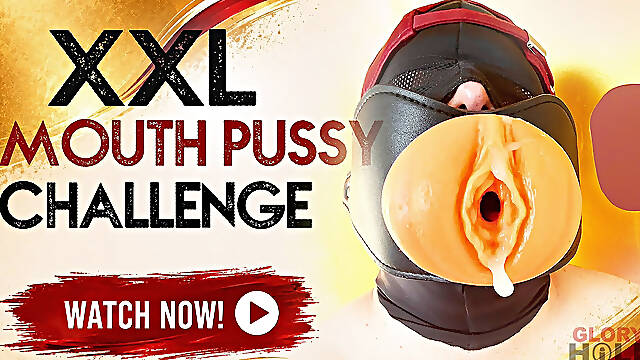 A Really Big Xxl Cock Penetrates Through the Mouth Gag Into My Mouth Pussy