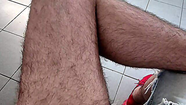 Thick Bulgarian cock is getting hard on the subway.