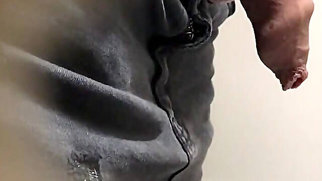 He peeked and jerked me off in a toilet hole in extreme ! Sissys whore