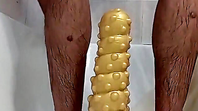 A Huge Dildo Stretches My Anal Hole