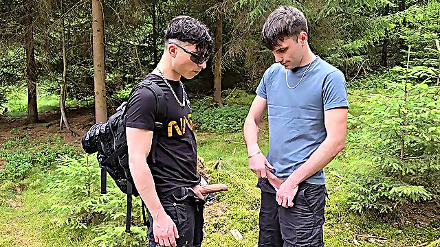 I Throat-fucked My Gay Slut and Railed Him Bareback in the Woods Till My Cock Shot a Cum Load.