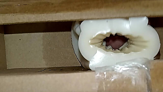 Cum inside homemade silicone pussy