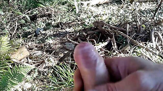 Old Man with a Huge Cock Went Out on a Hike and Squirted