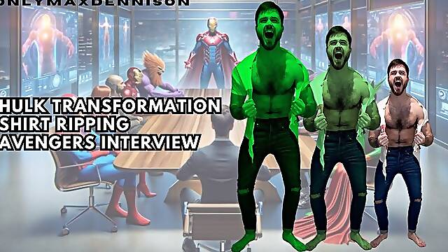 HULK TRANSFORMATION SHIRT RIPPING AVENGERS INTERVIEW