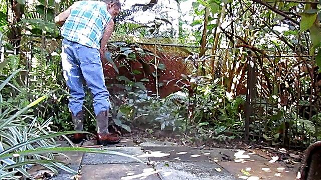 Playing with the New Farmhand