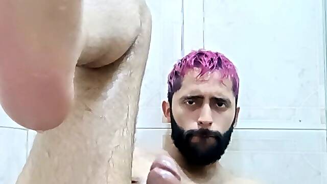 Big Dick Latino Camilo Brown Using Oil and a Vibrator
