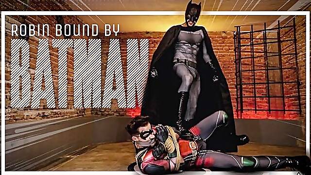 Batman Hex bounds and uses Robin Tonny as he wants (720p ENG-sub) Bondage Male - Rope Bondage - Male Domination - Tape Gagged - Super Hero