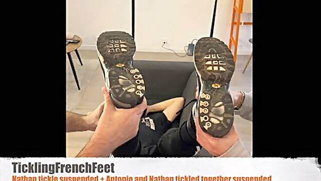 Nathan tickle suspended + Antonio and Nathan tickled together suspended (Full HD)