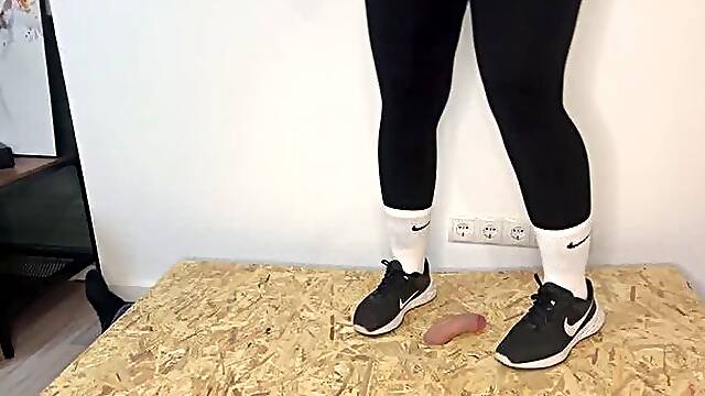 #17 Cock Trampling in Nike Sneakers