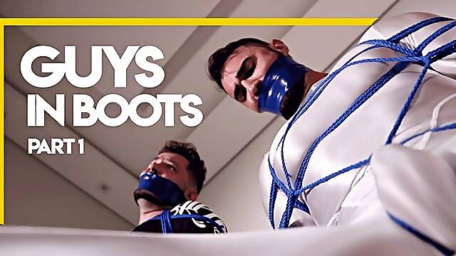 Guys in Boots - Part 1 (1080p) Gay Bondage - Gay Domination - Lycra - Boots - Neoprene - Catsuit - Gagged - BDSM
