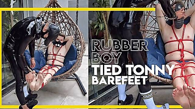 Bound to Laugh: The Rubber Boy Game (1080p) Gay Bondage - Gay Domination - Foot Fetish - Rubber - Socks - Sneaker - Ropes - BDSM