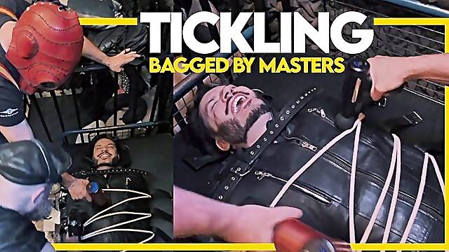 3 Masters Versus Tonny Tape! Straight Leather Sack + Tickling (1080p) Gay Bondage - Gay Domination - Tickling - Foot Fetish - Gas Mask - Mummification - BDSM