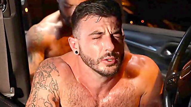 Hunky Drew Valentino enjoys gay sex with deep throat and intense anal pounding