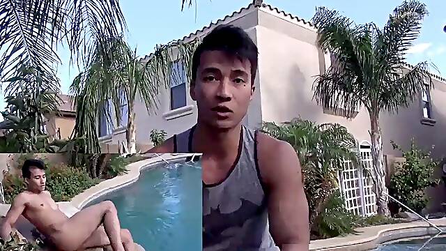 Asian solo wanking