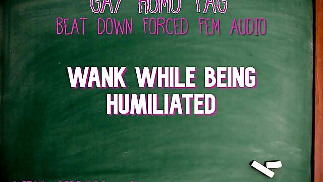 Wank While Being Humiliated Gay Homo Fag Audio